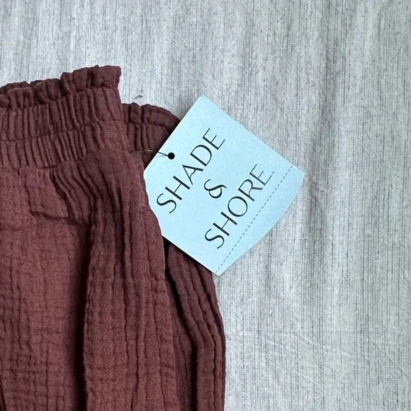 Shade & Shore Women’s Bohemian Linen Pants in Warm Brown Size Medium - Picture 3 of 9